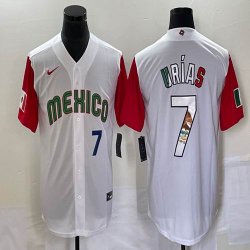 2023 World Cup Mexico #7 Julio Urias white red majestic baseball jerseys 23