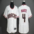 Arizona Diamondback #4 Ketel Marte white Flexbase Authentic Collection Jersey-WL