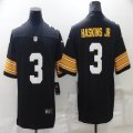 Nike Pittsburgh Steelers #3 Dwayne Haskins Jr. Black Color Rush Limited Jersey-BD