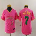 Youth Nike San Diego Padres #7 Ha Seong Kim pink MLB Baseball jerseys Joint name-BD 02