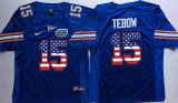 Nike Florida Gators Tim Tebow #15 Blue USA Flag College ncaa Jersey