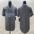 Nike Los Angeles Dodgers blank Hemp grey majestic baseball MLB jerseys -BD 04