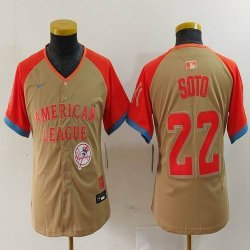 Youth American League Juan Soto Nike Cream 2024 MLB All-Star Game Limited Player Jersey