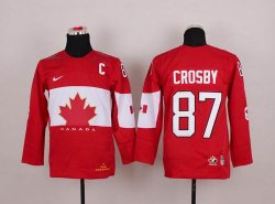 2014 Youth NHL Canada team CROSBY 87 red hockey jerseys C patch