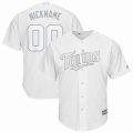 Custom Minnesota Twins white Flexbase Authentic Collection Jersey-WL