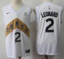 Nike Toronto Raptors #2 Kawhi Leonard white Stitched NBA Jerseys-S8