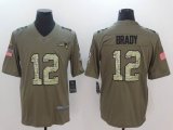 Nike Patriots #12 Tom Brady green gold fashion Color Rush Limited Jersey