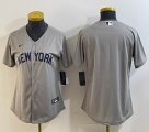 Youth Nike New York Yankees blank gray MLB baseball Jersey -BD 06