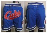 Chicago Cubs blue baseball shorts with pocket-FH