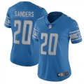 Women Nike Detroit Lions B.SANDERS 20# blue Color Rush Limited Jersey