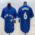 Nike Toronto Blue Jays #6 Alek Manoah blue majestic baseball Jersey-BD