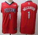 Custom Youth Nike New Orleans Pelicans #1 Zion Williamson red NBA basketball jersey