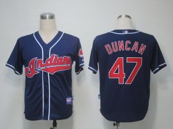 MLB Jerseys Cleveland Indians 47 Duncan Blue