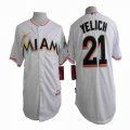 Florida Marlins #21 Christian Yelich white mlb jersey