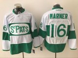 Toronto Maple Leafs 16 Mitchell Marner White Green St Patrick Day Stitched NHL Jersey