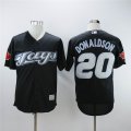 Toronto blue jays #20 Josh Donaldson black Majestic baseball jerseys