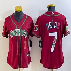 Youth 2023 World Cup Mexico #7 Julio Urias red majestic baseball jerseys 16