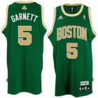 Boston Celtics 5# Garnett green gold nba jersey