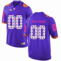 Custom Clemson Tigers purple college football jersey