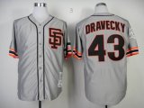 San Francisco Giants 43 Dave Dravecky Grey MLB Jerseys