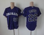 Colorado Rockies LOPEZ 22# purple mlb jerseys