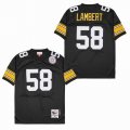 Pittsburgh Steelers 58# Jack Lambert Throwback Black NFL Jersey-SG