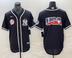 Nike New York Yankees blank black majestic baseball Jersey Joint name big logo 17