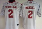 Women Texas A&M Aggies Johnny Manziel #2 white College Football Jerseys