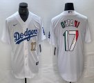 Los Angeles Dodgers #17 Shohei Ohtani Nike white throwback majestic baseball Jersey-BD 06