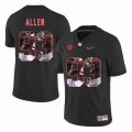 Custom Alabama Crimson Tide #93 Jonathan Allen black fashion college football jersey