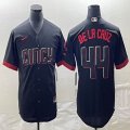 Nike Cincinnati Reds Elly De La Cruz black majestic baseball jerseys Joint name-BD 01