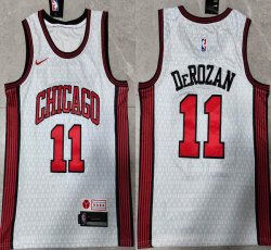 Nike Chicago Bulls #11 DeMar Derozan white red NBA Jerseys -XD