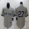 Nike New York Yankees #27 Giancarlo Stanton gray majestic baseball Jersey-BD