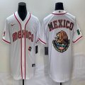 2023 World Cup Mexico blank white majestic baseball jerseys 37