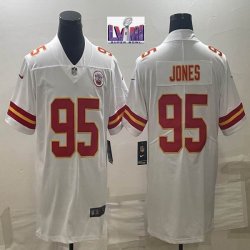 Nike Kansas City Chiefs #95 Chris Jones white Color Rush Limited Jersey-BD