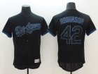 Los Angeles Dodgers #42 Jackie Robinson black Flexbase Authentic Collection Jersey