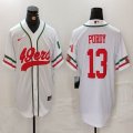 Nike San Francisco 49ers #13 Brock Purdy white baseball jerseys Joint name-BD