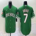 2023 World Cup Mexico #7 Julio Urias green majestic baseball jerseys 28