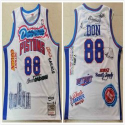 Big Sean X Detroit Piston Don #88 Limited Edition White Jersey-TY