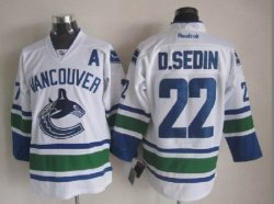 Vancouver Canucks #22 D.SEDIN white Jersey A patch