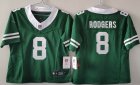 Youth New York Jets 8# Aaron Rodgers green Nike Vapor F.U.S.E. Limited Jersey