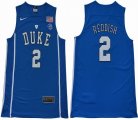 Duke Blue Devils #5 Reddish V Neck College Basketball Jersey - Blue