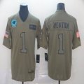 Panthers #1 Cam Newton Nike Camo 2019 Salute to Service Limited Jersey