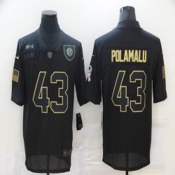 Nike Pittsburgh Steelers #43 Troy Polamalu black Salute To Service Limited Jersey-BD