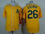 Oakland Athletics 26 Scott Kazmir yellow mlb jerseys