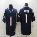 Patriots #1 Cam Newton Nike blue Color Rush Limited Jersey-BD