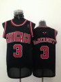 Chicago Bulls Doug McDermott 3 black nba basketball Jersey