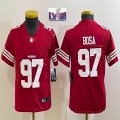 Youth Nike San Francisco 49ers #97 Nick Bosa red Color Rush Limited Jersey-BD