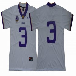 LSU Tigers #3 Odell Beckham Jr. white college football jerseys