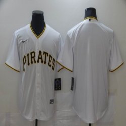 Nike Pittsburgh Pirates blank white majestic baseball jerseys-BD